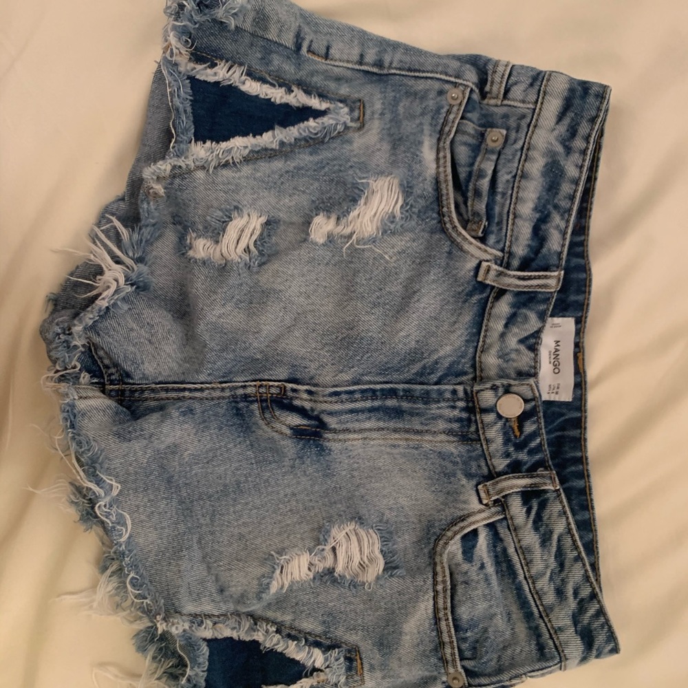 mango jean shorts